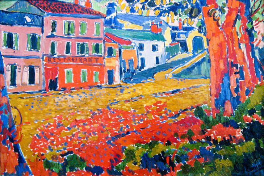 Fauvism painting with bold, vibrant colors and expressive brushstrokes, inspiration for the Fauvism Artpiece T-Shirt design